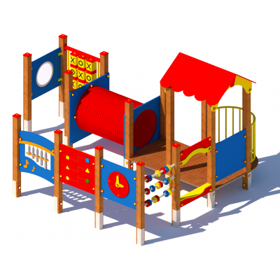 Plac zabaw dla małych dzieci DOMEK AZALIA PR - drewno klejone