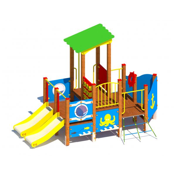 Plac zabaw dla dzieci KUTER RYBAKA PR - drewno klejone
