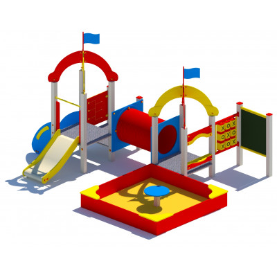 Plac zabaw dla małych dzieci KOLOROWE PRZEDSZKOLE MT - wersja metalowa