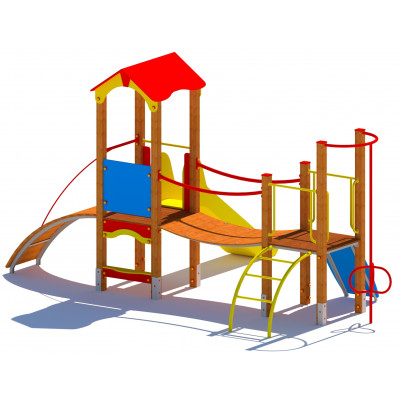Plac zabaw dla dzieci PIERWIOSNEK PR - drewno klejone