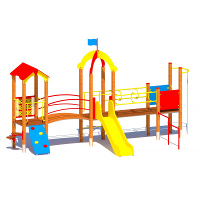 Plac zabaw dla dzieci GOŹDZIK PR - drewno klejone 