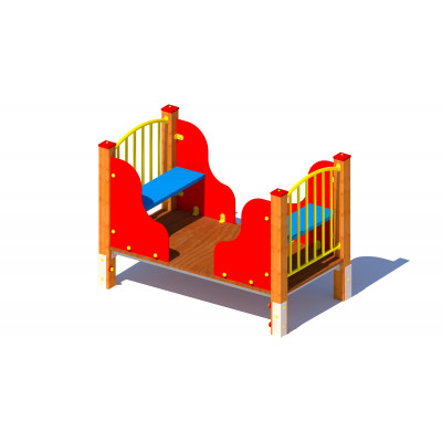 Plac zabaw dla małych dzieci WAGON C PR - drewno klejone