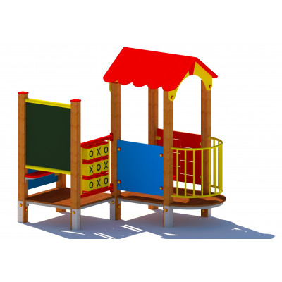 Plac zabaw dla małych dzieci DOMEK CYPRYSEK PR - drewno klejone
