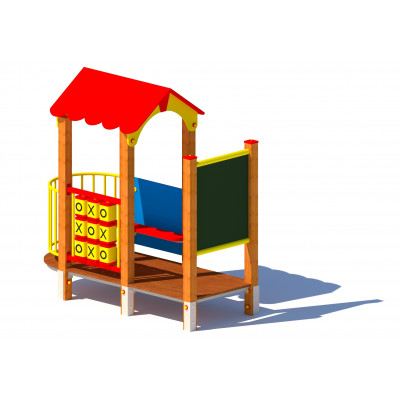Plac zabaw dla małych dzieci DOMEK KASZTANEK PR - drewno klejone