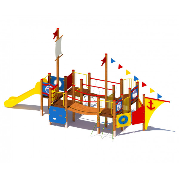 Plac zabaw dla dzieci STATEK WODNIK PR - drewno klejone